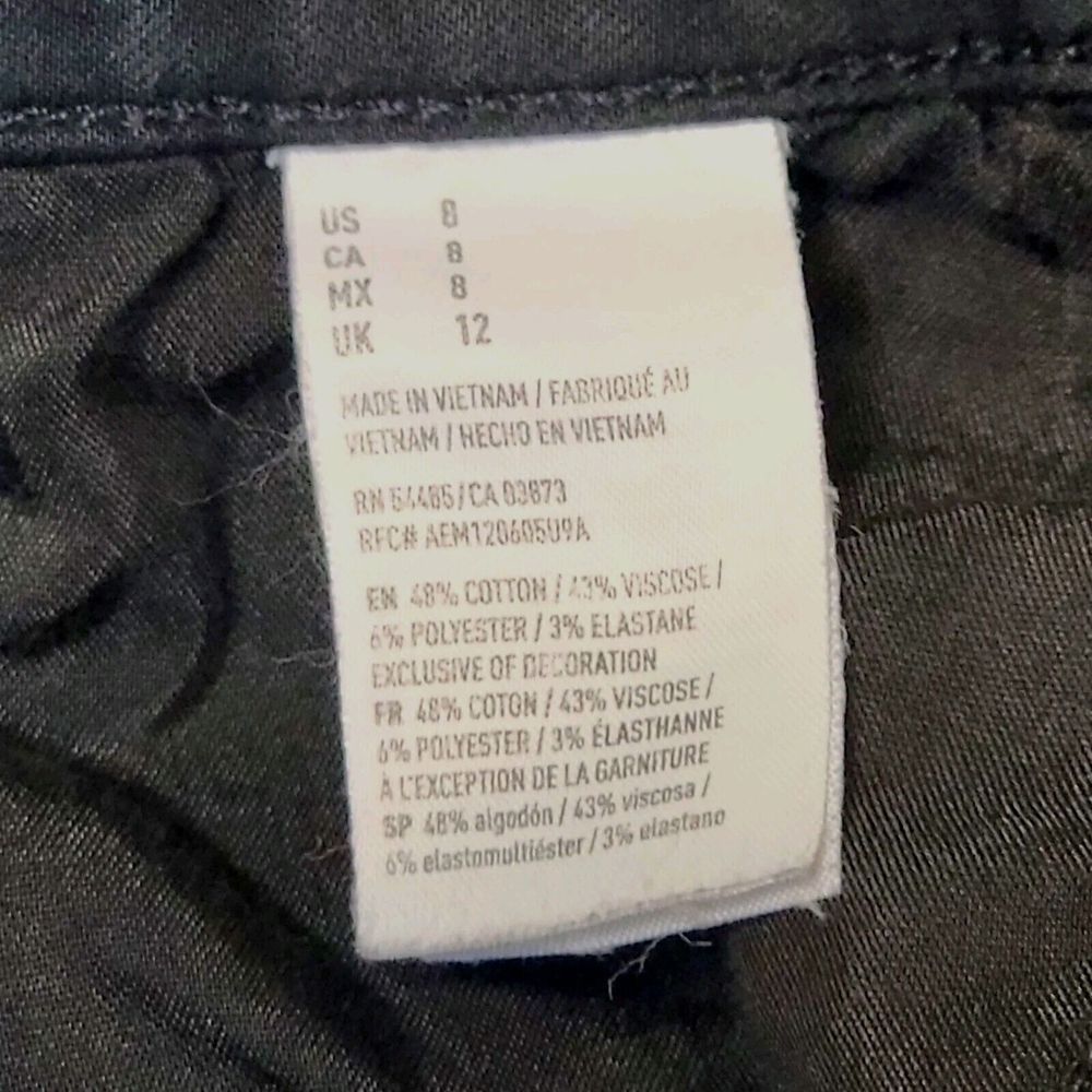 American Eagle Womens Super Stretch Black Shorts Size 8 - Picture 4 of 7